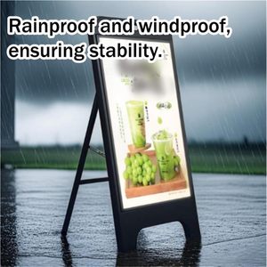 Support d'affichage pliable avec éclairage LED rechargeable/à brancher, panneau ABS, pour commerces, restaurants, bars - Product Image 6
