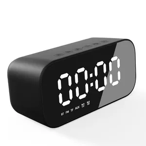 2023 Wireless Bluetooth Speakers LED Digital Display Sleep Timer with Snooze Function for Student Alarm Clock BT518