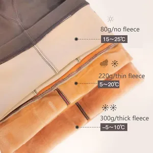 Leggings Térmicas de Forro Polar para Mujer al por Mayor, Pantimedias Gruesas y Cómodas, Translúcidas, de Cintura Alta, Cálidas para Invierno - Product Image 3