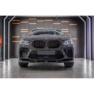 Runde Larted Carbon Fiber Bodykit Voor Bmw X 6M F96 Upgrade Ld Style Bodykits Voor Lip Zijkanten Top Vleugel Spoiler