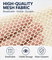 Pochette de rangement en maille personnalisée OEM avec cordon, mini pochette en maille à bandoulière pour téléphone portable et petits objets
