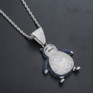 Collares de Pokémon Personalizados en Oferta, Collar con Colgante de Snorlax de Dibujos Animados, Chapado en Oro, Joyería Hip Hop - Product Image 3
