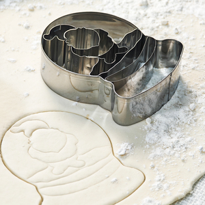 6個ステンレス鋼冬雪グローブクッキーカッタークリスタルボールクッキー型DIYケーキ型ベーキング器具クッキーカッターセット - Product Image 5