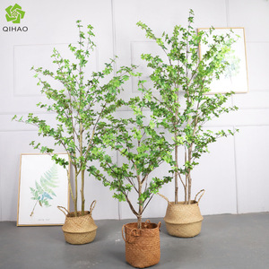 QIHAO Arbre artificiel en forme de cloche 1,3M 1,8M 2,05M, plante de ficus en plastique haute simulation pour la décoration de la maison et de mariages - Product Image 2