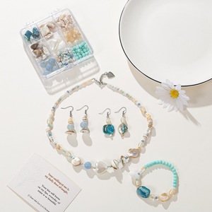 10 grille contrastée et couleur mélangée perles de verre de rocaille perles de bois collier à faire soi-même Bracelet boucles d'oreilles bijoux perle accessoires ensemble - Product Image 3