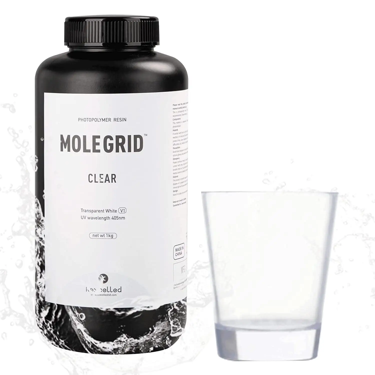 Molegrid không độc hại và không gây ô nhiễm thấp Mùi UV nhạy Cảm Trong Suốt đúc nhựa 1kg cung cấp mẫu miễn phí