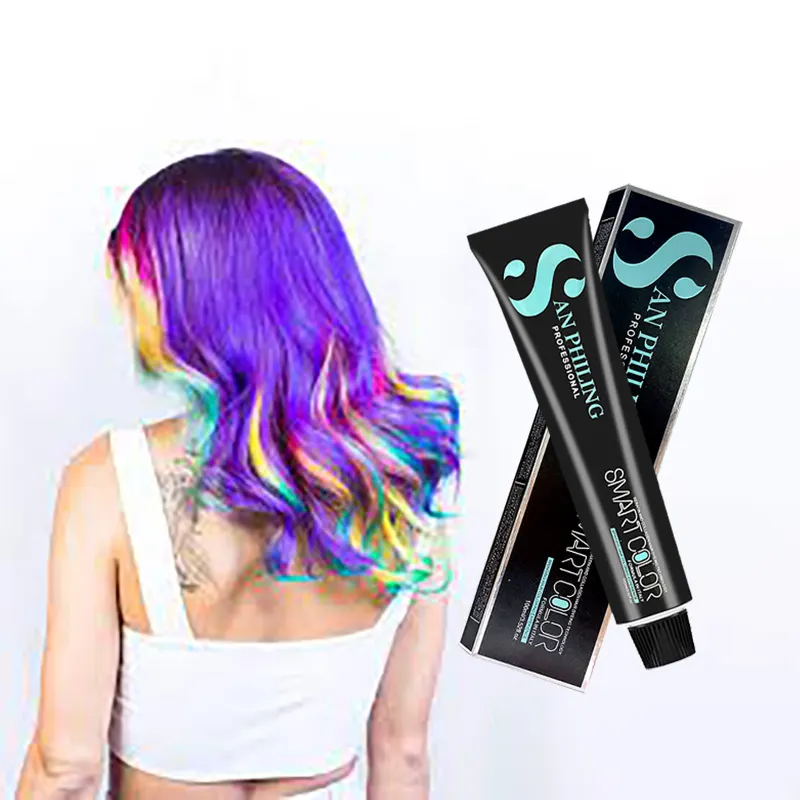 Profession eller Salon Bio-Haar färbemittel für den Heimgebrauch Permanent Hair Dye Cream Kit Haarfarbe Creme