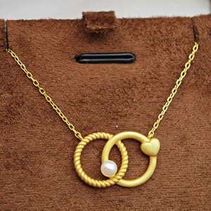 Collar con Colgante de Perla Chapado en Oro de Plata 925 de UM Jewelry, Venta al por Mayor, para Compromiso, Boda y Regalo, Unisex/Hombres/Mujeres - Product Image 6