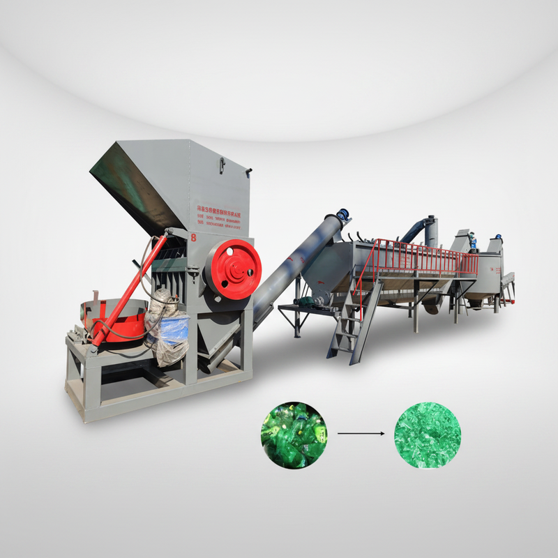 Plastic Washing Recycling Line Customize 100kg