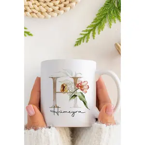 Mug de camping personnalisé avec design de lettres, 200 ml, taille moderne de 12 cm, compatible micro-ondes - Product Image 5