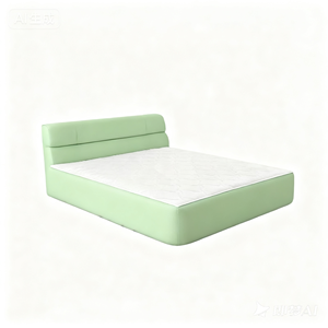 现代风格可压缩模块化床纯海绵真空卷装盒真皮软垫耐用广州工厂 - Product Image 4