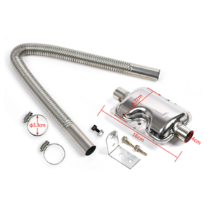 Silenziatore Scarico Riscaldatore 24mm In Acciaio Inox – Per Eberspacher Airtronic D2/D4/D5 E Simili. Kit Con Staffa, Fascette E Viti. Riduce Il Rumore Del Riscaldamento. - 3