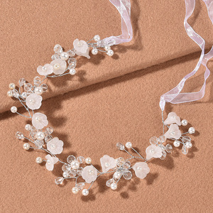 Diadème de <span class=keywords><strong>mariée</strong></span> Jingying, fleurs en cristal, accessoires pour <span class=keywords><strong>cheveux</strong></span>, style coréen, bande courte 2020, super féerique, magnifique robe de <span class=keywords><strong>mariée</strong></span> - Product Image 1