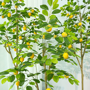 Venta al por mayor artificial proporcionar personalizar árbol de limón 120cm 150cm decoración interior al aire libre árbol de limón - Product Image 6