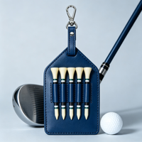 Porte-tee de golf portable en cuir PU à 5 emplacements, pochette de rangement pour tee de golf, accessoire organisateur de tee de golf pour sac de golf et sports de golf