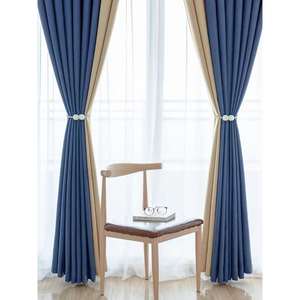 Rideaux occultants en tissu à œillets <span class=keywords><strong>de</strong></span> luxe écologiques en gros pour fenêtres françaises et salons, isolation phonique - Product Image 1