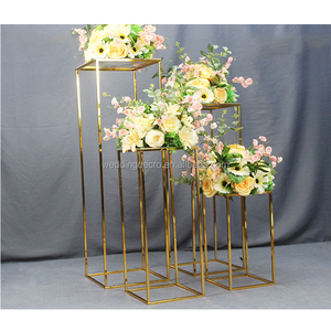 Gold Metal Centerpiece Wedding Decoration Flower Stand Plinth Flowers <strong>Party</strong> <strong>Props</strong> - Product Image 6