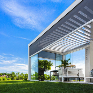 Pérgola de Aluminio Motorizada con Revestimiento Impermeable, Resistente al Viento (120 km/h), con Motor Silencioso y LED para Patio o Jardín, MOQ Bajo - Product Image 2