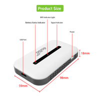 Routeur Wi-Fi 4G portable avec prise en charge avancée de la fréquence LTE 2.4G pour une utilisation en extérieur, nouvelle fonctionnalité pare-feu avec batterie 3000 mAh