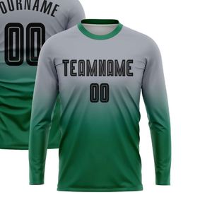Maillot de football à manches longues à dégradé fluide, respirant, séchage rapide, pour entraînement et match, pour homme - Product Image 2