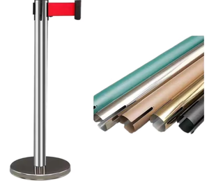 Barrière de sécurité rétractable en acier inoxydable pour la gestion des files d'attente bancaires - Product Image 6