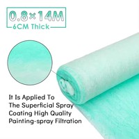 Nouveau filtre à air en coton synthétique vert haute efficacité, en rouleau, pour préfiltration HVAC et cabine de peinture, grade G3/G4