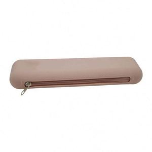 Fashionable Waterproof Silicone Rectangular Pencil <b>Case</b> Pouch Compact Portable Cosmetic Coin Purse Zipper for <b>Makeup</b> Brush - Product Image 5