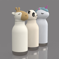 Tapa de Silicona Personalizada para Termo con Diseño de Panda, Jirafa o Unicornio, Apta para Alimentos, Resistente a Impactos y al Calor, Color Personalizado