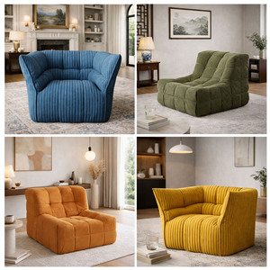 Poltrona Singola di Lusso in Velluto Stile Moderno Personalizzabile a Prezzo di Fabbrica - Product Image 2