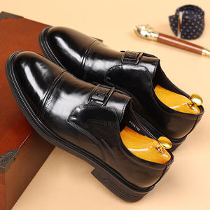 Chaussures d'affaires pour hommes, chaussures légères en cuir véritable, chaussures formelles, embout en cuir de vachette, chaussures britanniques - Product Image 6