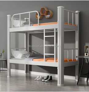 Cama Literas Doble sobre Doble de Metal que Ahorra Espacio, Estructura de Acero Compacta para Apartamentos y <span class=keywords><strong>Pisos</strong></span> - Product Image 5