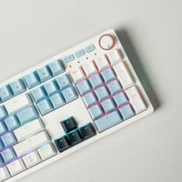 Russe 104 touches ABS filaire arc-en-ciel rétro-éclairé clavier mécanique de jeu échange à chaud N-touches joint de retournement pour l'écriture de bureau