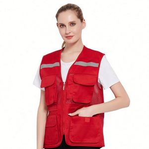 Veste sans manches unisexe réversible de style motard en polyester respirant, personnalisée avec broderie de qualité, pour l'été, pour <span class=keywords><strong>caméraman</strong></span> - Product Image 2
