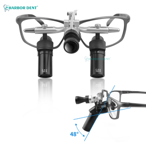 Loupes Chirurgicales Dentaires Ergo <span class=keywords><strong>5x</strong></span> Lentille Optique Haute Définition Loupes Ergo 350-420mm Distance de Travail Réglable avec Lumière LED - Product Image 1