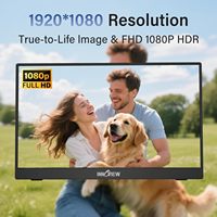 Moniteur portable 15,6 pouces FHD 1080P HDR tactile 16:9 avec écran USB-C et haut-parleurs intégrés