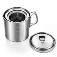 Poêle à frire/chaudière d'extérieur en acier inoxydable, vente en gros, avec long manche, design pliable et portable, compatible gaz et induction