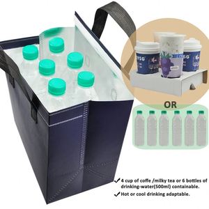 Sac isotherme portable en non-tissé laminé aluminium pour gâteaux au thé au lait, avec logo personnalisé, vente en gros - Product Image 4