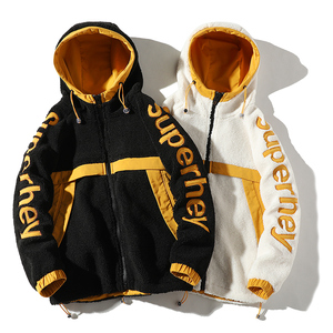 2020 nuevo modelo hip hop chaqueta de alta calidad de invierno personalizado bordado chaqueta de hombre sherpa - Product Image 1
