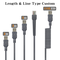 SOTESIN Kabel Pembaca Kode Batang 5M, untuk LI3678-SR Zebra LI3608-SR, DS3608-HP DS3678-DP 10P10C RJ45 Hingga Kabel Data USB