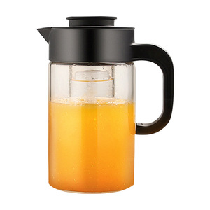 <span class=keywords><strong>Carafe</strong></span> en verre artisanale durable, résistante à la chaleur, écologique et sûre, 1L, pour diverses boissons : café, thé, thé glacé, cold brew - Product Image 1