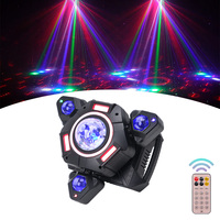 Mini Cabeza Móvil LED de 80W con 3 Brazos, RGBW DMX512, Clasificación IP33, Luz de Escenario Activada por Sonido para DJ, Fiestas, Bodas, Discotecas y Clubs