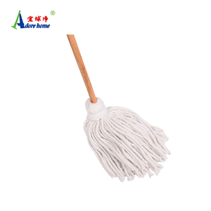 Chinese manufacturer yatch water mops cotton thread mops with wooden handle