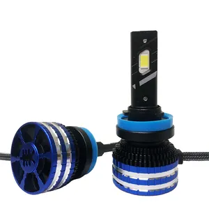 Faro LED de coche de alto brillo 200W 25000LM H1 H3 H7 H11 6000K bombilla con lámpara de refrigeración de ventilador incorporado CANBUS EMC para Tesla