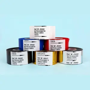 Pellicola per codifica data LA,SCF900,NC3,30mm * 100m, nero, bianco, blu, giallo, rosso, argento, nastro per stampa a caldo di colore dorato