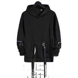 Fitspi Autumn Casual Black Hoodies Tops Men's <strong>Hoodie</strong> Sweatshirt <strong>Techwear</strong> Hip Hop Harajuku Patchwork Japanese - Product Image 4