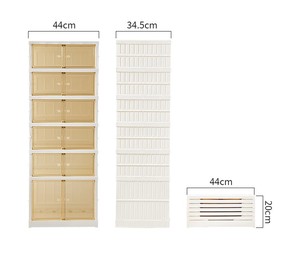Organizzatore per Scarpe Trasparente a 3 Livelli, Impilabile e Smontabile, in Plastica Chiara per Armadio e Cucina - Product Image 2