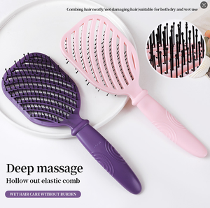 Hot Selling Custom logo Vent <b>Detangler</b> Paddle Hair <b>Brush</b> Wholesale Nylon Plastic Scalp Massage Classic Design Hair <b>Brush</b> - Product Image 2