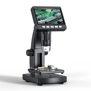 Nouveau design <span class=keywords><strong>Microscope</strong></span> industriel haute précision 2MP 1080p avec écran IPS 4,3 pouces, zoom 1000X et LED pour soudure de circuits imprimés et observation cellulaire - Product Image 1