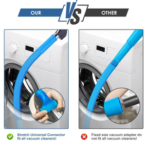 Accesorios de plástico para mangueras de aspiradora, kit de limpieza de ventilación de secadora, accesorios de plástico para aspiradora, manguera flexible, cepillo para edredones - Product Image 2