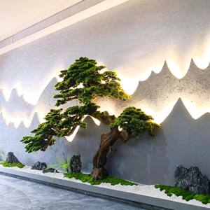 人工迎宾松罗汉松酒店景观室内外园林绿化装饰落地窗 - Product Image 3